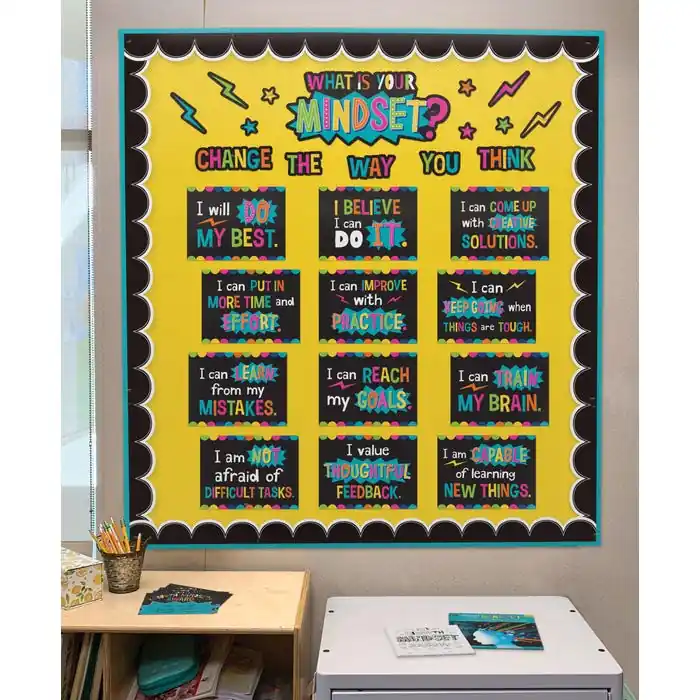 No Minimum Order Teacher Created Resources What's Your Mindset? Bulletin Board Set, 28 Pieces